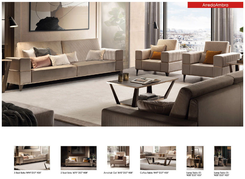 ArredoAmbra - 3 Seat Sofa Special - Beige