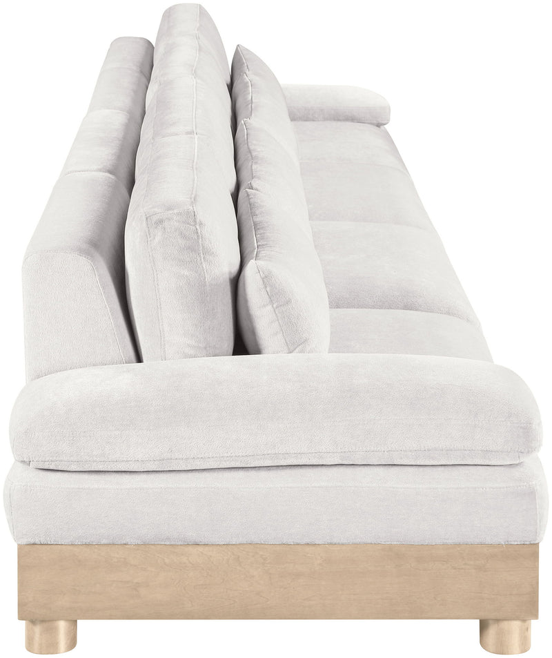 Turin - Chenille Fabric Upholstered Modular Sectional - White