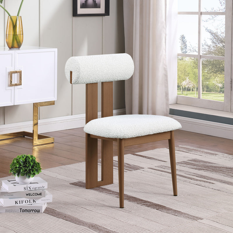 Dario Cream Boucle Fabric Upholstered Dining Chair