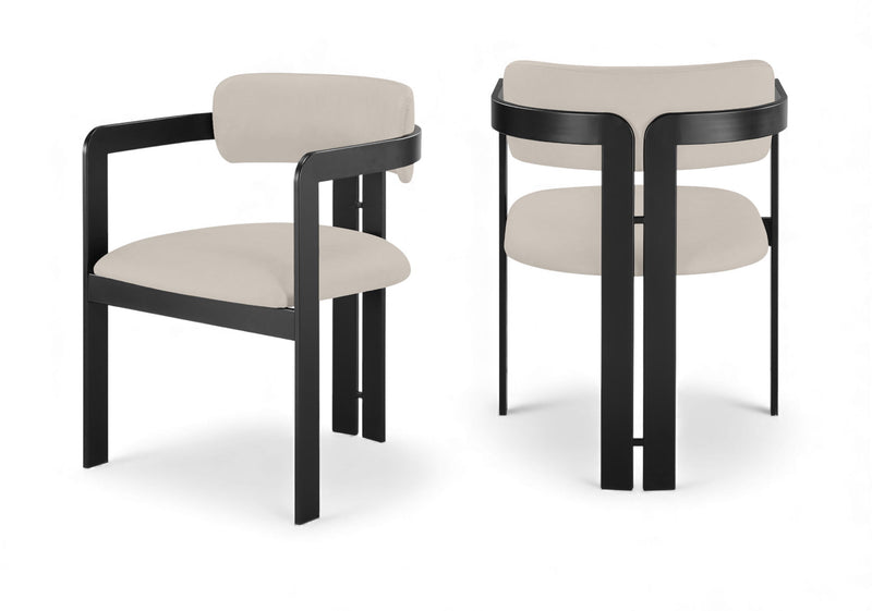Aurum Taupe Vegan Leather Upholstered Dining Chair