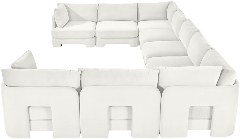 Hammond - Velvet Performance Fabric Upholstered 9 Piece Sectional