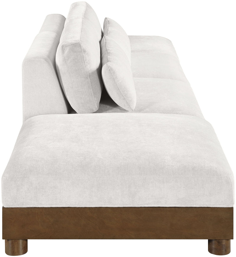 Turin - Chenille Fabric Upholstered Modular Sectional - Cream