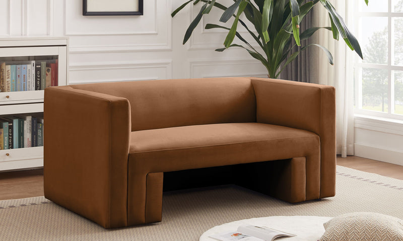 Henson 63" Saddle Velvet Upholstered Loveseat