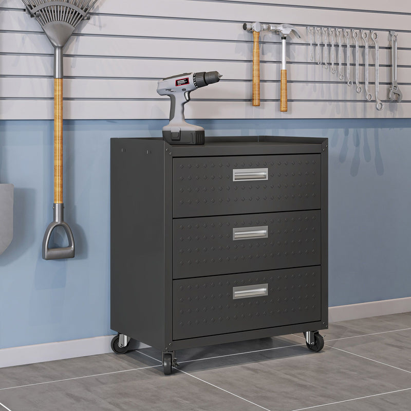 Manhattan Fortress - 3-Drawer Rolling Garage Cabinet
