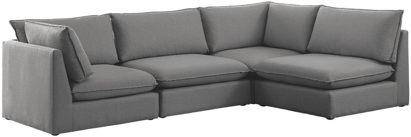 Mackenzie Linen Textured Fabric Upholstered Modular Sectional