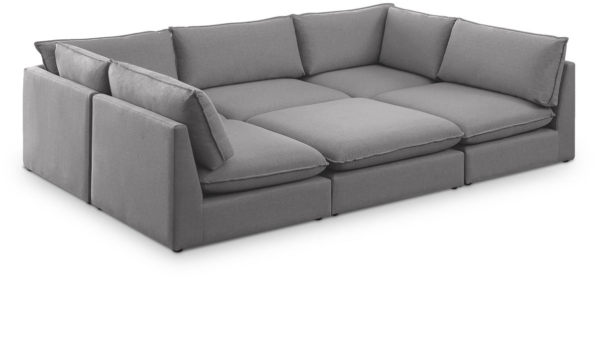 Mackenzie Linen Textured Fabric Upholstered Modular Sectional