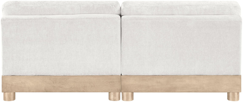 Turin - Chenille Fabric Upholstered Modular Sectional - White