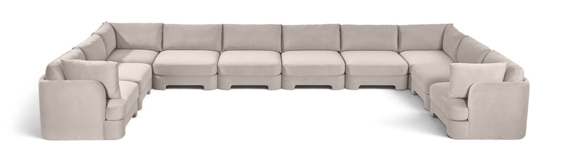 Hammond - Velvet Performance Fabric Upholstered 10 Piece Sectional
