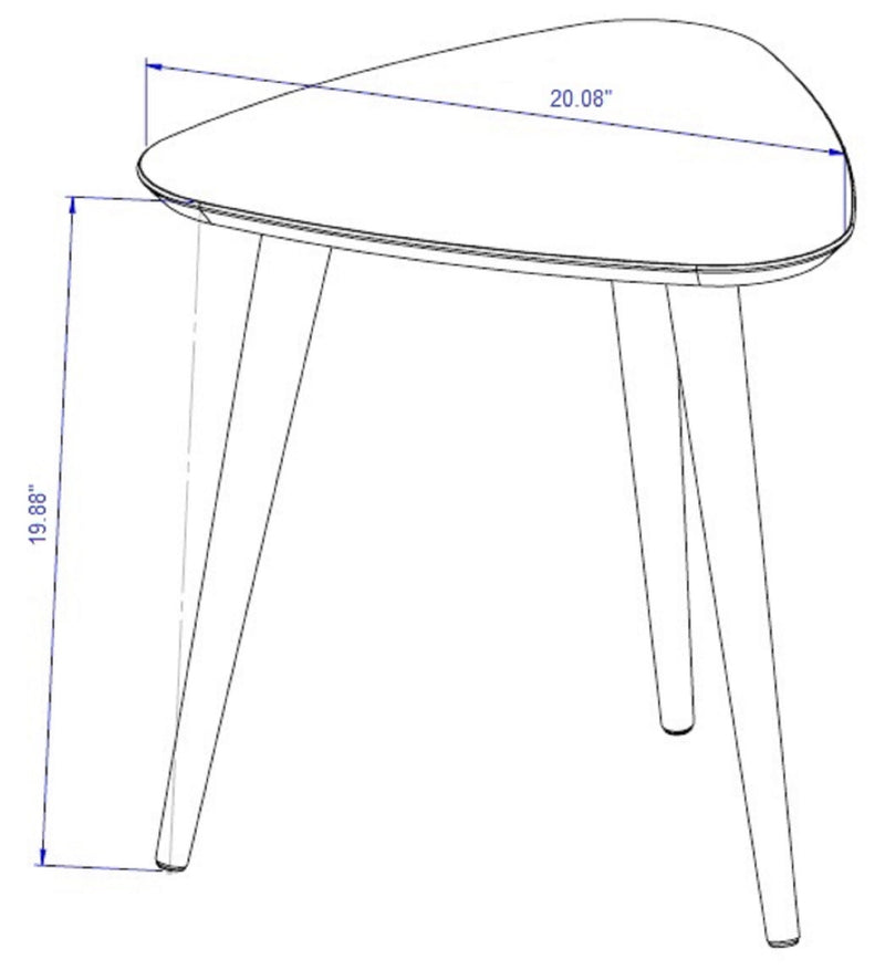 Manhattan Utopia - Triangle Table - Off White