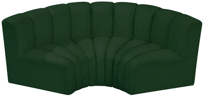 Arc - Boucle Fabric 3 Piece Modular U-Shaped Sofa