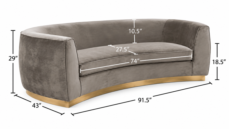 Neveah Velvet 3-Piece Living Room Set In Gray