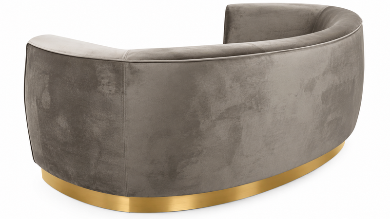 Neveah Velvet 3-Piece Living Room Set In Gray