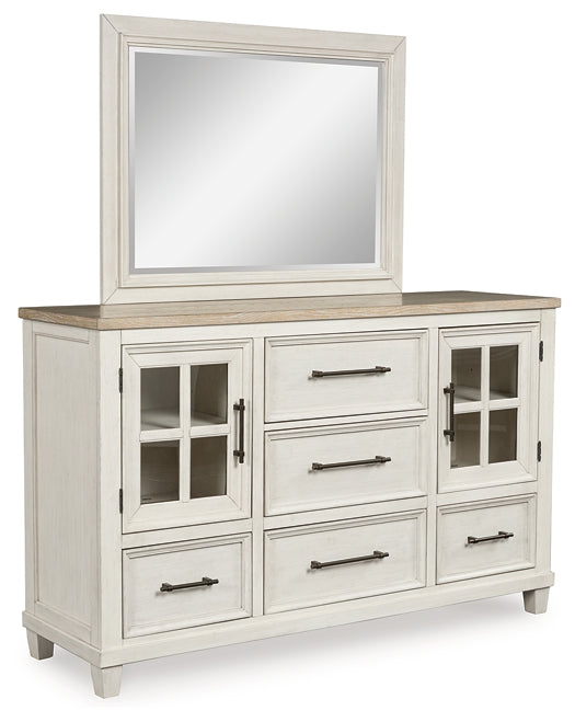 Shaybrock King Panel Bed, Dresser and Mirror