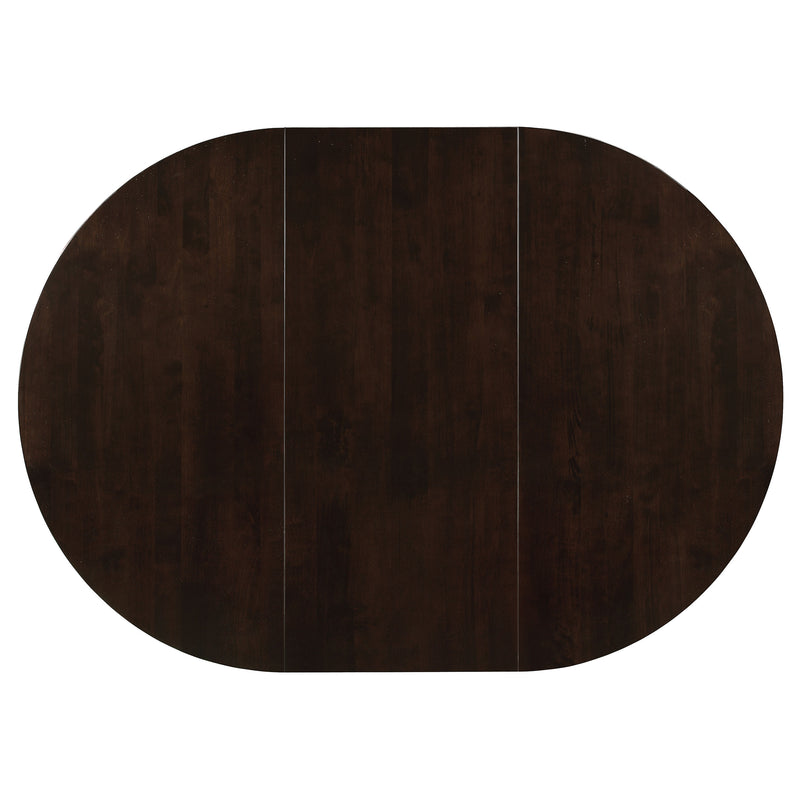 Gabriel 5-piece Extension Leaf Dining Table Set Cappuccino
