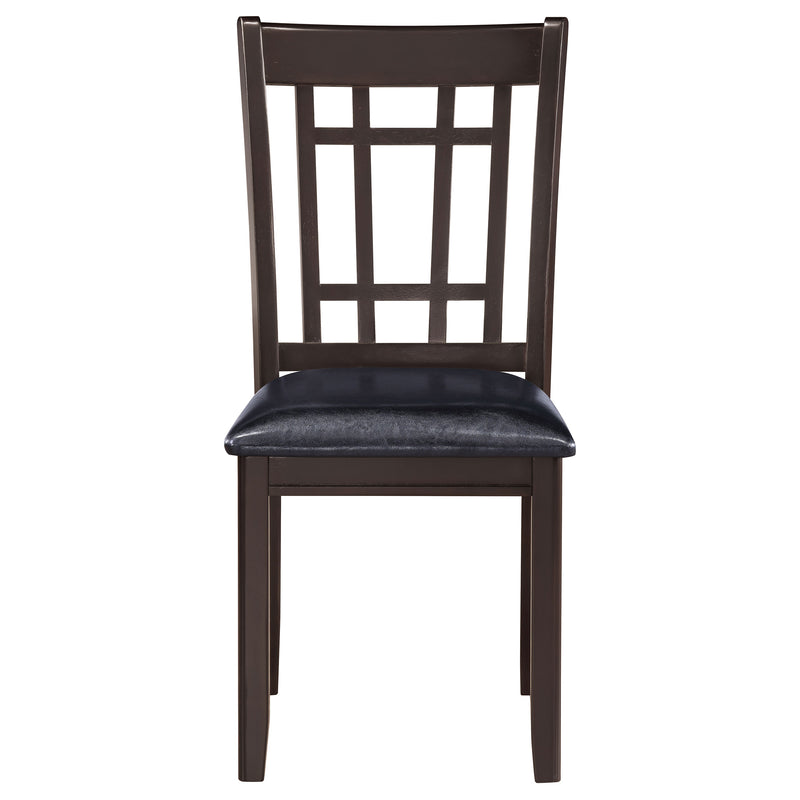 Lavon Wood Dining Side Chair Black and Espresso (Set of 2)
