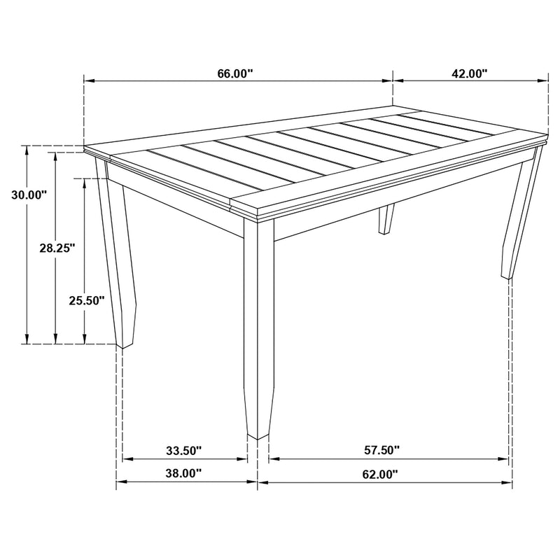 Dalila 6-piece Rectangular Dining Table Set Dark Grey