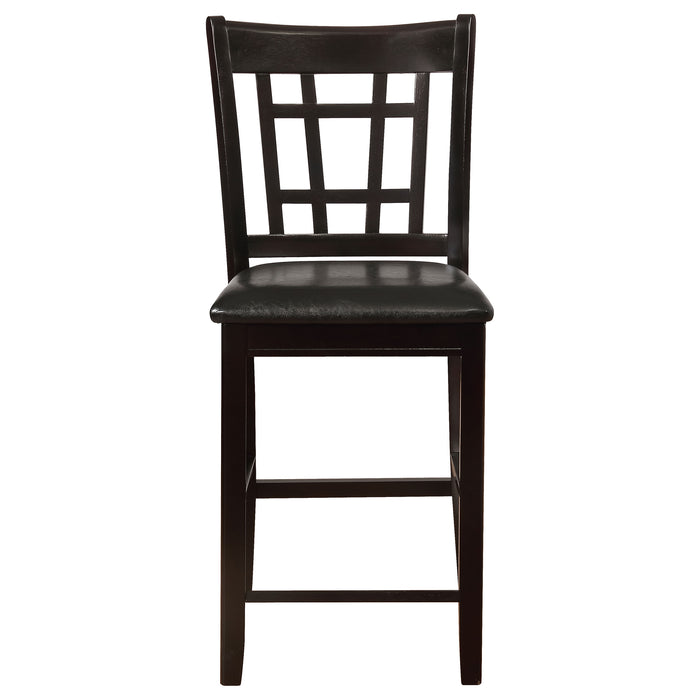 Lavon Wood Counter Height Dining Chair Black and Espresso (Set of 2)