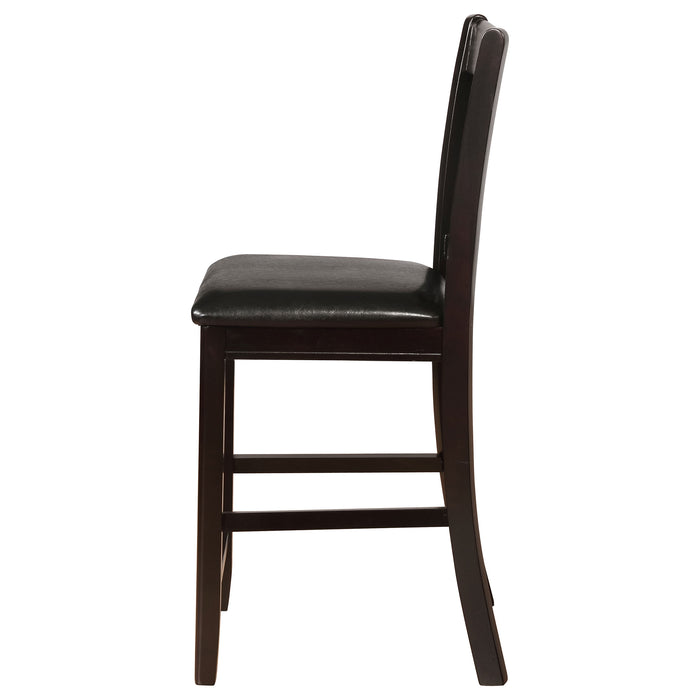 Lavon Wood Counter Height Dining Chair Black and Espresso (Set of 2)