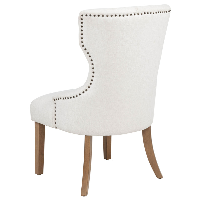 Baney Fabric Upholstered Dining Side Chair Beige and Rustic Grey