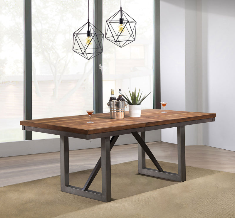 Spring Creek 77-inch Extension Dining Table Natural Walnut