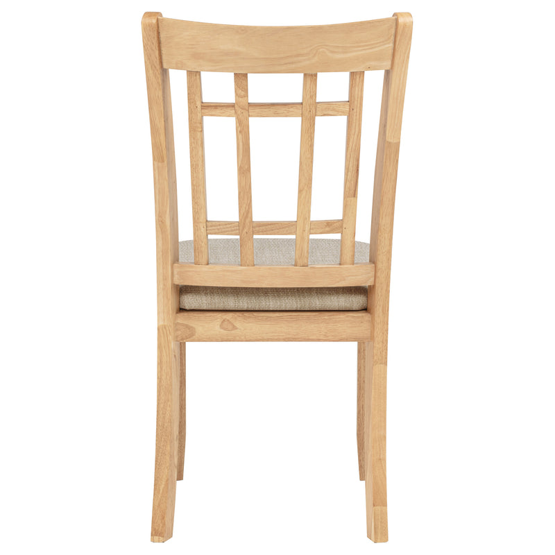 Lavon Wood Dining Side Chair Linen and Light Oak (Set of 2)