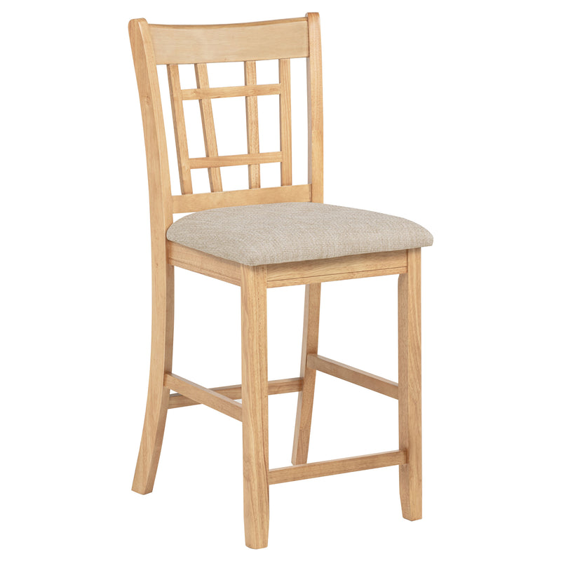 Lavon 5-piece Oval Counter Height Dining Set Light Oak