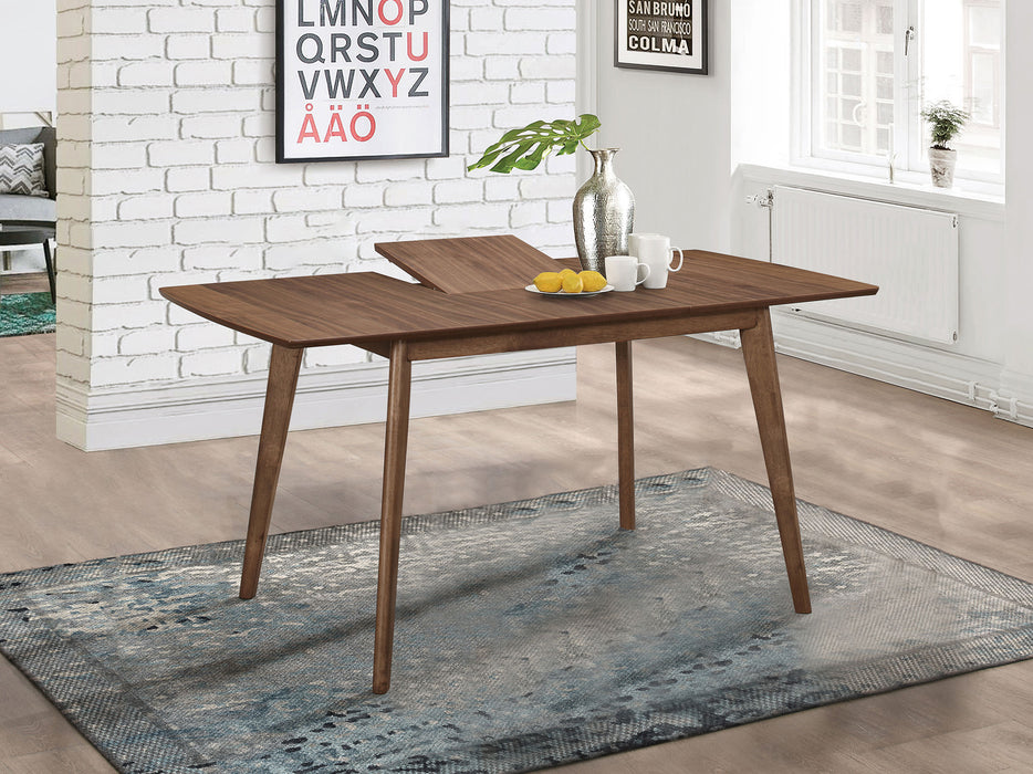 Alfredo 63-inch Extension Leaf Dining Table Natural Walnut