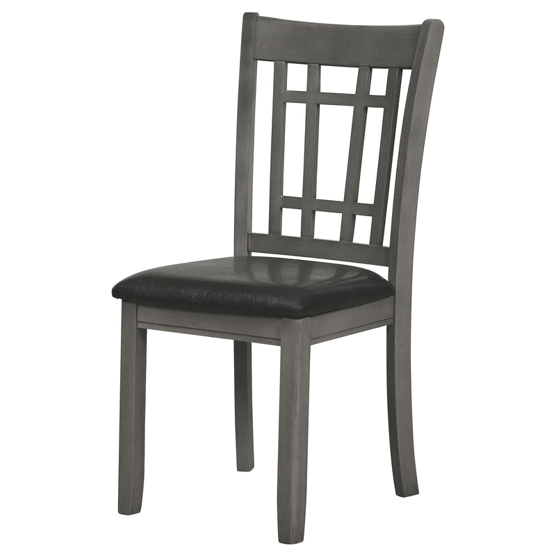 Lavon Wood Dining Side Chair Black and  Medium Grey (Set of 2)