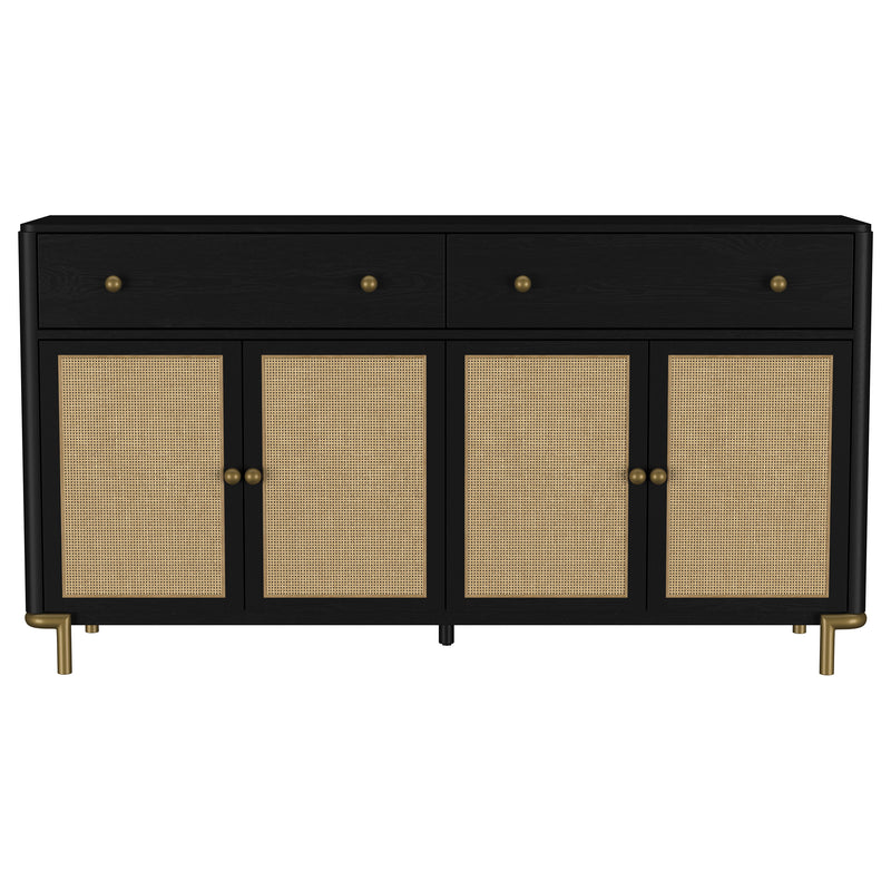 Arini 2-drawer Cane Door Dining Sideboard Server Black