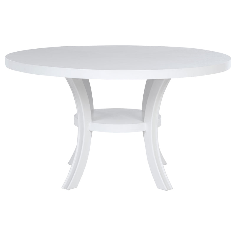 Judd 5-piece 54-inch Round Wood Dining Table Set Pearl White
