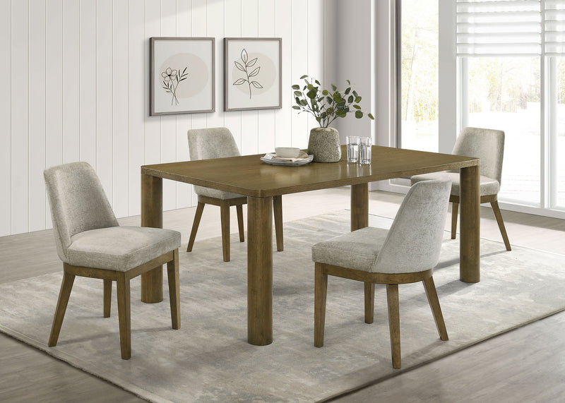 Castlewood 71-inch Rectangular Wood Dining Table Brown Oak