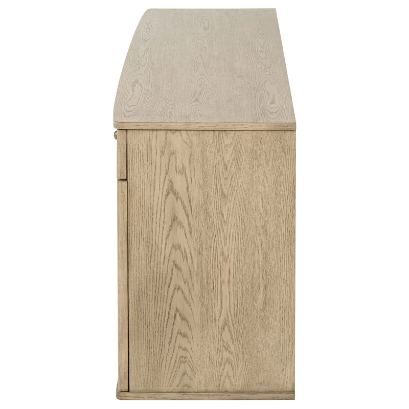 Kailani 4-door Cane Sideboard Buffet Cabinet Beige Oak