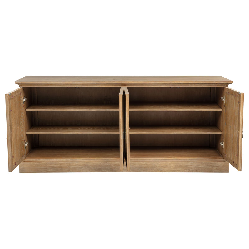 Brockway 4-door Dining Sideboard Buffet Cabinet Barley Brown