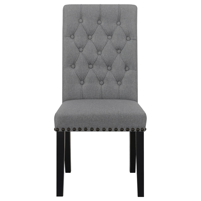 Alana Fabric Upholstered Dining Side Chair Grey (Set of 2)