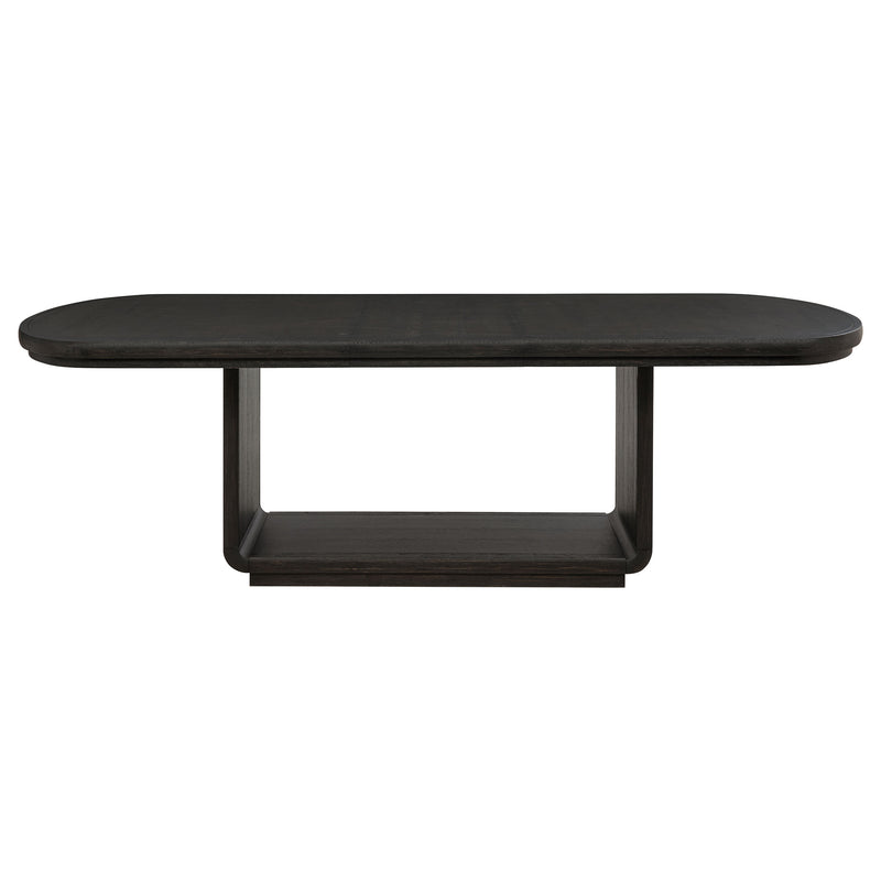 Leandro 7-piece Rectangular Dining Table Set Burnished Black