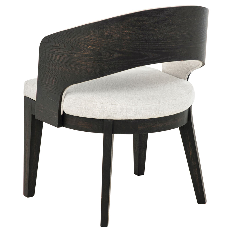 Leandro Upholstered Dining Arm Chair Cream (Set of 2)
