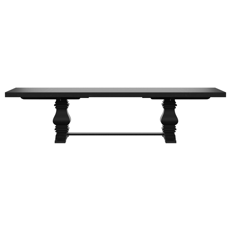 Florence 126-inch Extension Dining Table Distressed Black