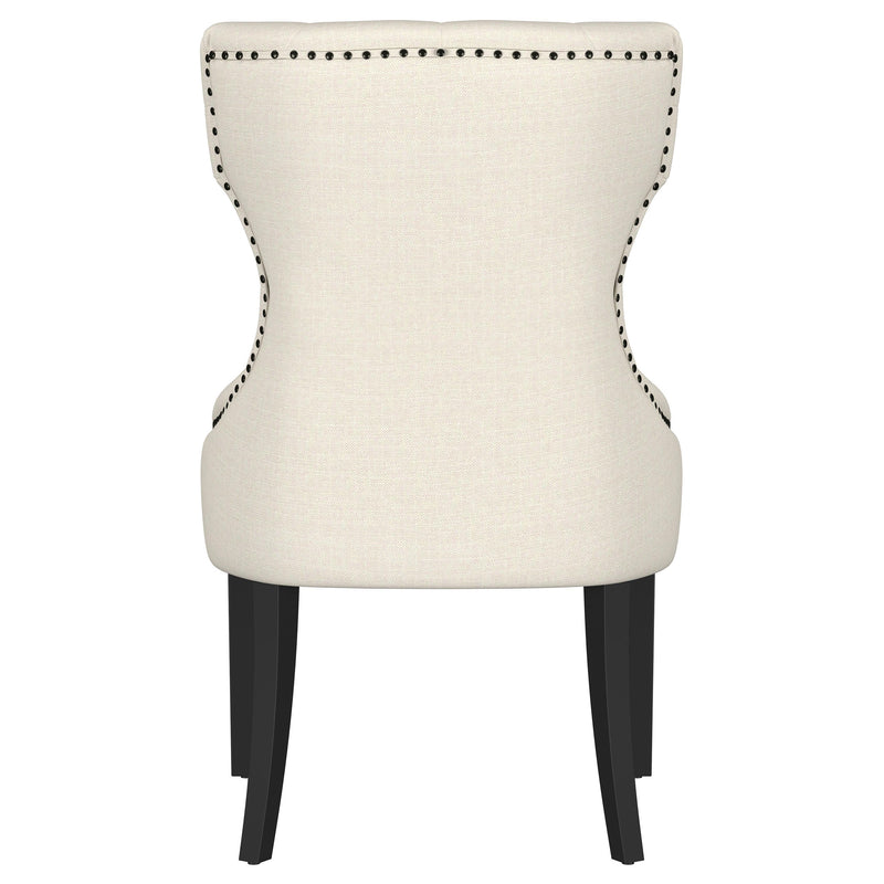 Baney Fabric Upholstered Dining Side Chair Cream and Black