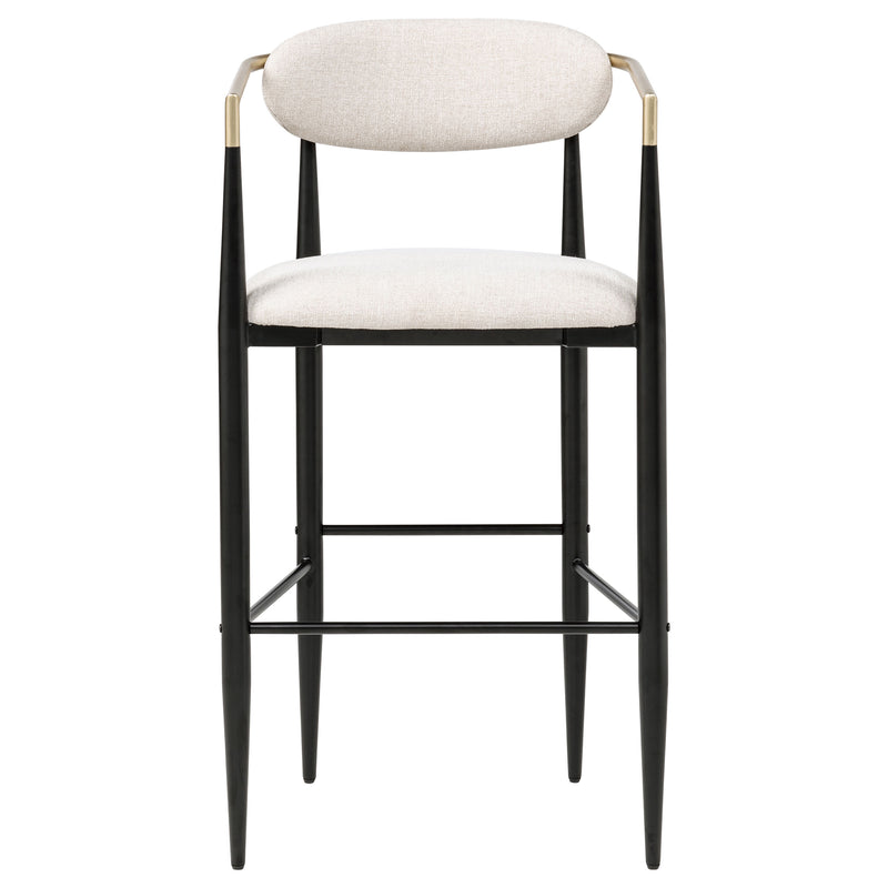 Tina Fabric Upholstered Bar Chair Beige (Set of 2)