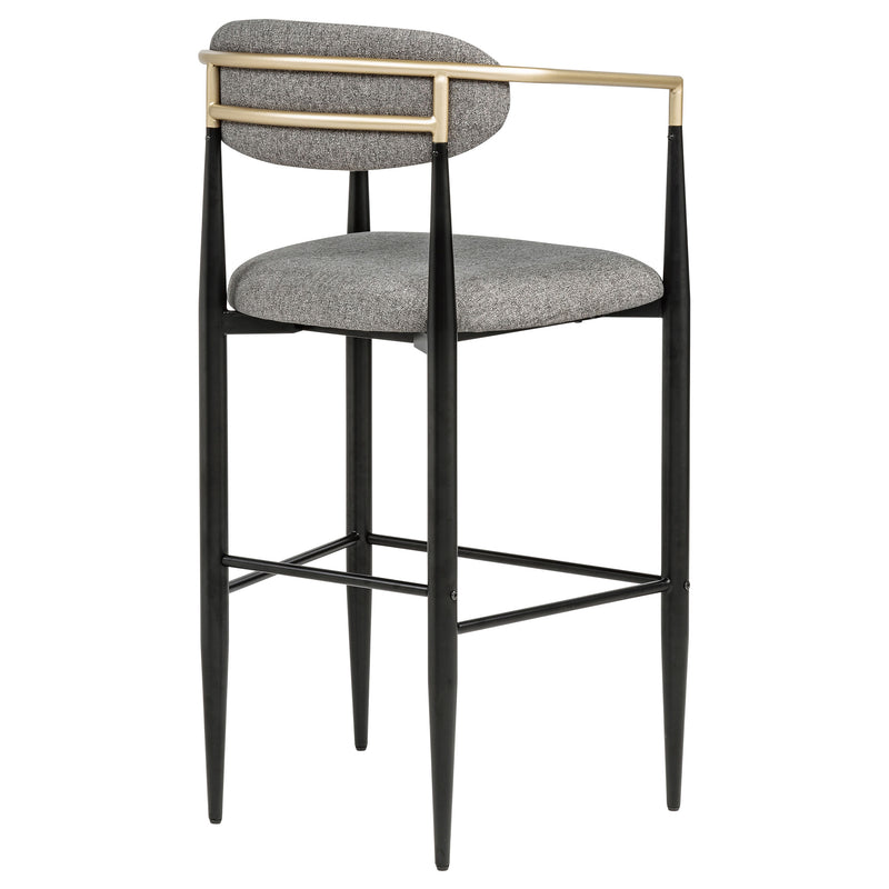 Tina Fabric Upholstered Bar Chair Dark Grey (Set of 2)