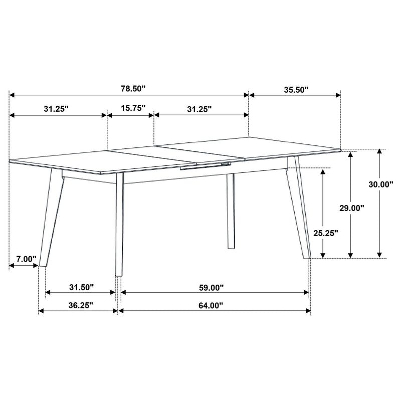 Crestmont 7-piece Extension Leaf Dining Table Set Black
