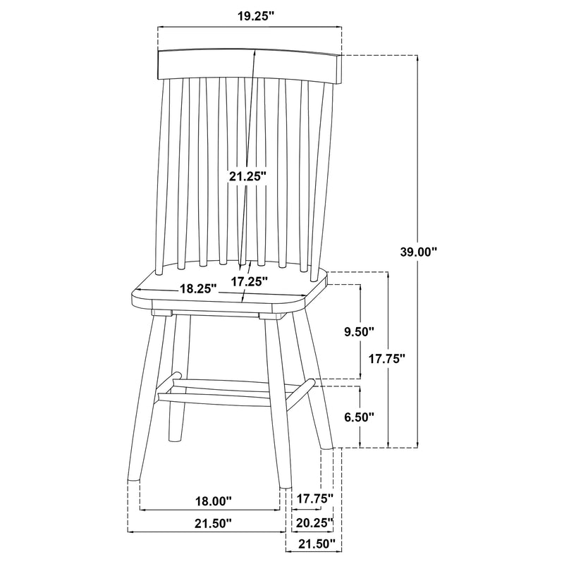 Andrews 5-piece Round Dining Table Set Light Ash and White