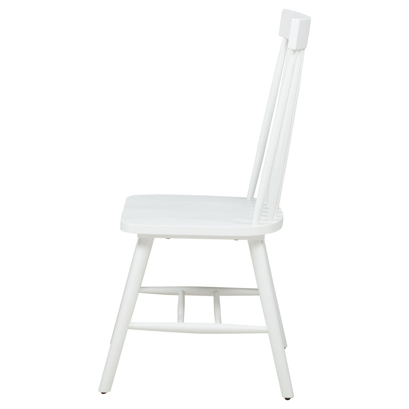 Andrews Windsor Spindle Back Dining Side Chair White (Set of 2)
