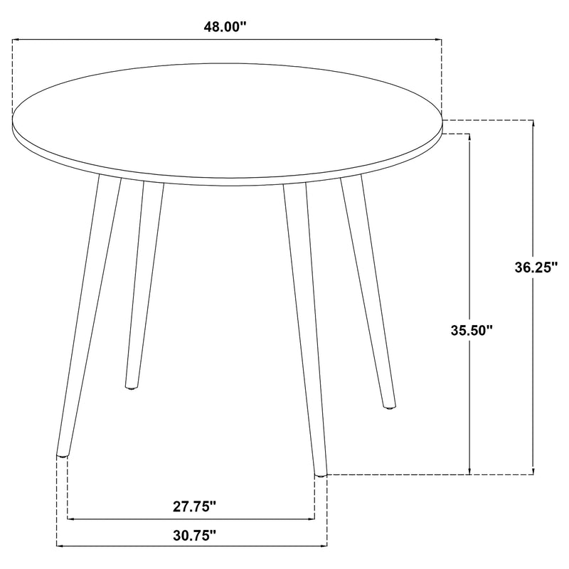 Andrews 5-piece Round Counter Dining Set Light Ash and Black