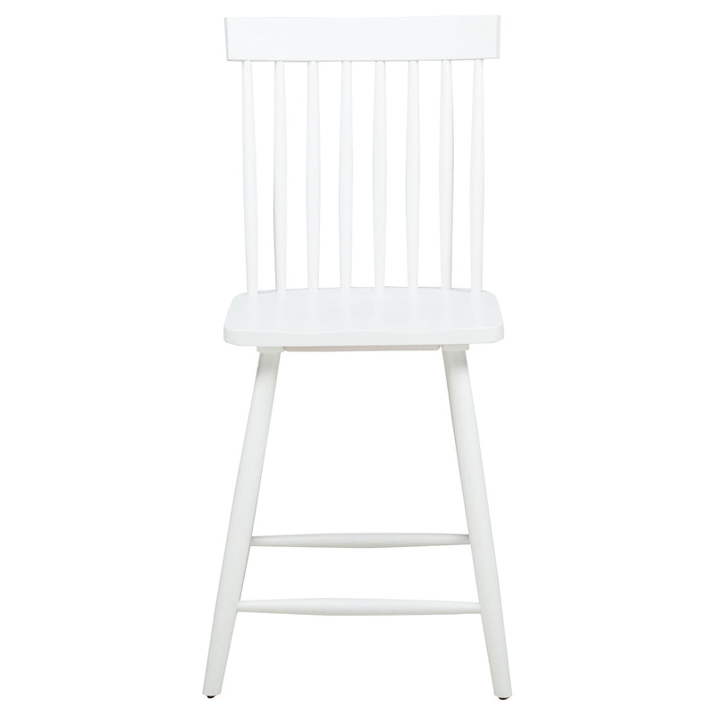 Andrews 5-piece Round Counter Dining Set Light Ash and White