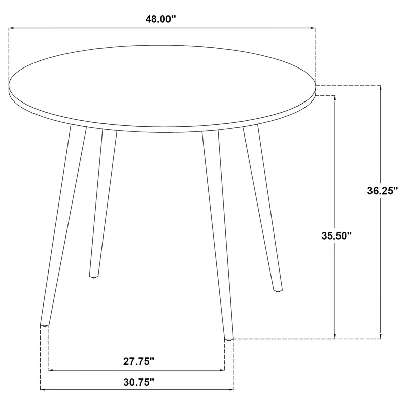 Andrews 5-piece Round Counter Dining Set Light Ash and White