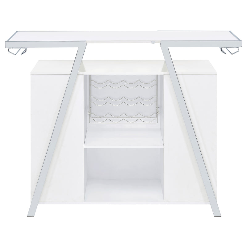 Araceli Freestanding LED Home Bar Cabinet White High Gloss