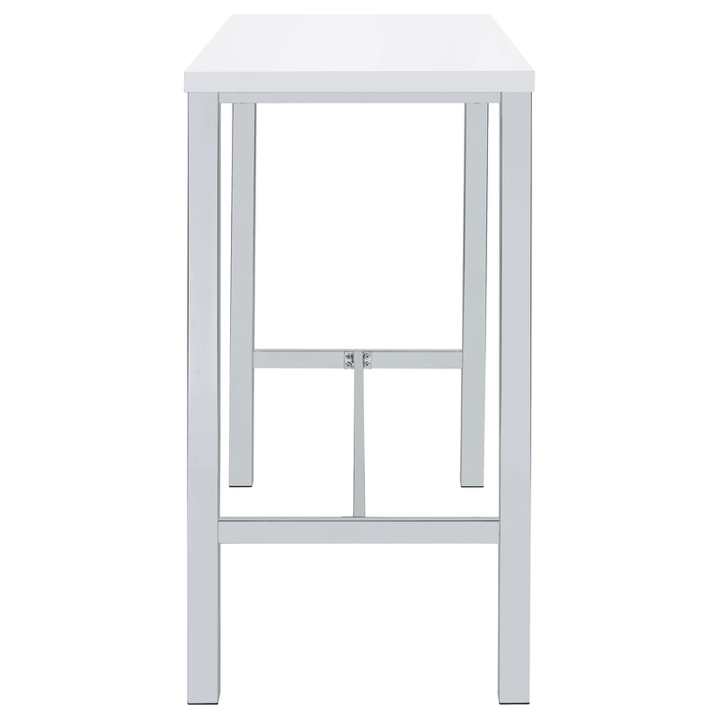 Natividad 5-piece Pub Height Bar Table Set White High Gloss