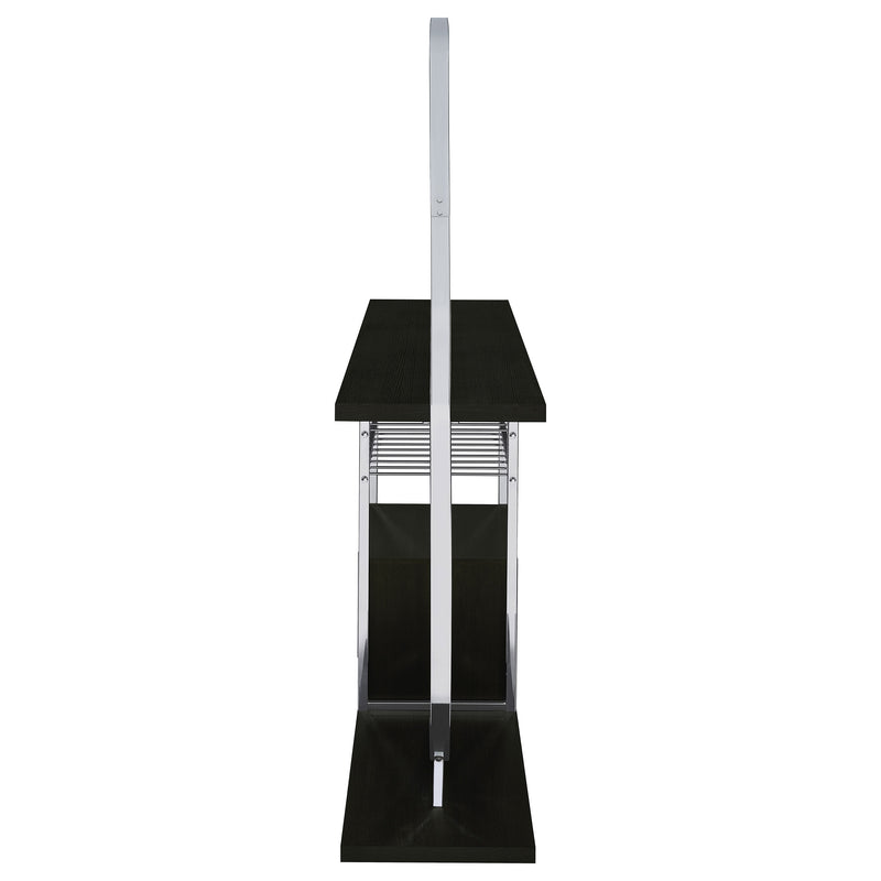 Risley 2-door Circular LED Wine Cabinet Dark Charcoal