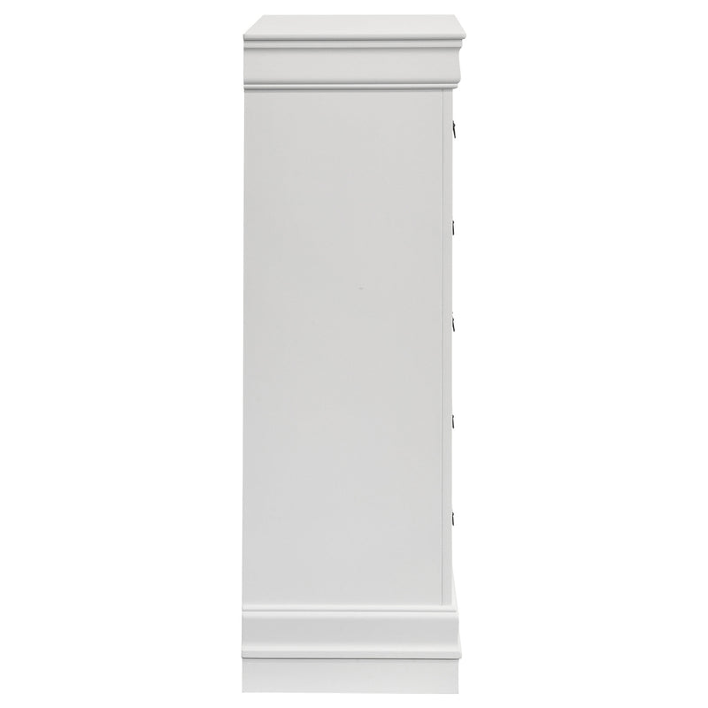 Louis Philippe 5-drawer Bedroom Chest White